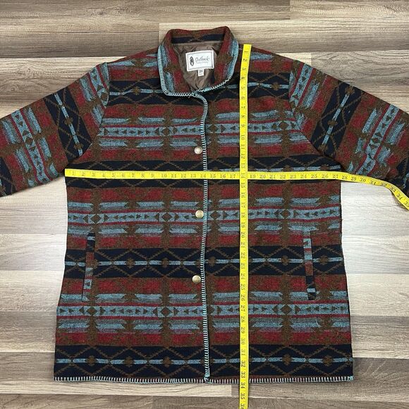 Outback Trading Co Brooklyn Jacket Navy Aztec Western Knee Length Sz 3XL - Picture 3 of 10